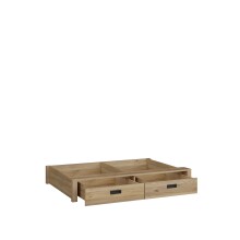 Bettschubkasten >JYTANA< in Mauvella Eiche Dekor - 128,2x21,2x91,5cm (BxHxT)