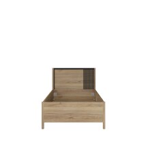 Bett >JYTANA< in Mauvella Eiche Dekor - 97,9x89,7x206,9cm (BxHxT)