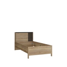 Bett >JYTANA< in Mauvella Eiche Dekor - 97,9x89,7x206,9cm (BxHxT)