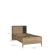 Bett >JYTANA< in Mauvella Eiche Dekor - 97,9x89,7x206,9cm (BxHxT)