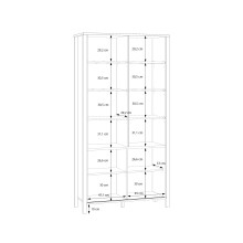 Regal >JYTANA< in Mauvella Eiche Dekor - 103,4x200,3x40,3cm (BxHxT)
