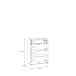 Schuhkommode >ALICE SPRINGS< in Secret grey - 74,5x99,1x34,9cm (BxHxT)
