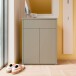 Schuhkommode >ALICE SPRINGS< in Taupe - 74,5x99,1x34,9cm (BxHxT)