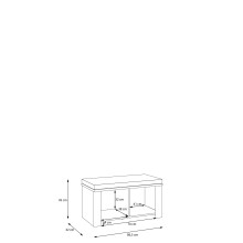 Schuhbank >BOHOL< in Eiche Dekor / Sibiu - 86,5x45x42cm (BxHxT)