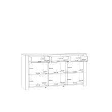Sideboard >BOHOL< in Eiche Dekor / Sibiu - 166,1x87x42cm (BxHxT)