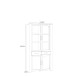 Stauraumvitrine >BOHOL< in Eiche Dekor / Sibiu - 106,4x205,4x42cm (BxHxT)