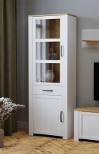 Stauraumvitrine >BOHOL< in Riviera Eiche Dekor / Sibiu - 71,7x205,4x42cm (BxHxT)