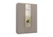 Drehtürenschrank >MARBURG< in SAHARAGRAU + ARTISAN - 135x199x58cm (BxHxT)