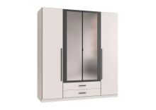 Drehtürenschrank >MARBURG< in WEISS MIT...