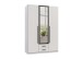 Drehtürenschrank >MARBURG< in WEISS MIT SCHWARZEEN GRIFFEN - 135x199x58 (BxHxT)
