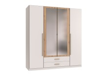 Drehtürenschrank >MARBURG< in WEISS + ARTISAN...