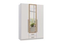 Drehtürenschrank >MARBURG< in WEISS + ARTISAN...