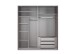 Schwebetürenschrank >indiana A< in WEISS - 200x216x65cm (BxHxT)