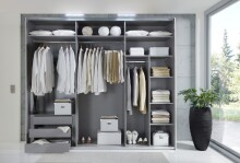 Schwebetürenschrank >indiana A< in WEISS - 300x216x65cm (BxHxT)