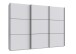 Schwebetürenschrank >indiana A< in WEISS - 300x216x65cm (BxHxT)