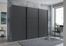 Schwebetürenschrank >indiana A< in GRAPHIT - 300x216x65cm (BxHxT)