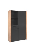 Highboard >Cento< in Anthrazit / Artisan -...