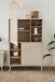 Highboard >Sinop< in Sand / Artisan Eiche Dekor - 90x140x37,5 (BxHxT)