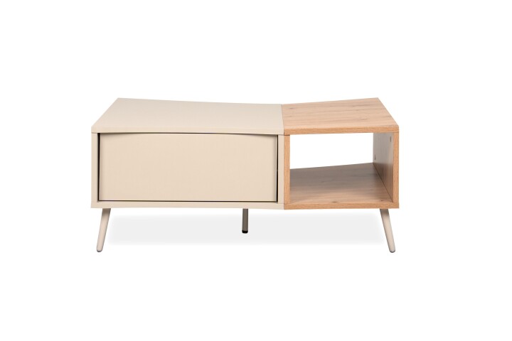 Couchtisch >Sinop< in Sand / Artisan Eiche Dekor - 94x40x60 (BxHxT)
