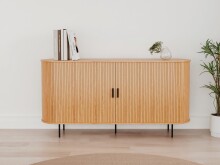 Sideboard >Kajsa< in Dekor Eiche, Holzwerkstoff - 160x80x40cm (BxHxT)