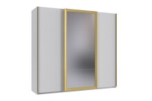 Schwebetürenschrank >KATAR< in WEISS + GOLD...