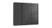 Schwebetürenschrank >indiana C< in GRAPHIT + GLASS GREY - 250x216x65cm (BxHxT)