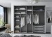 Schwebetürenschrank >indiana C< in GRAPHIT + GLASS GREY - 250x216x65cm (BxHxT)