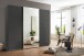 Schwebetürenschrank >indiana C< in GRAPHIT + GLASS GREY / SPIEGEL - 250x216x65cm (BxHxT)
