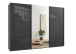 Schwebetürenschrank >indiana C< in GRAPHIT + GLASS GREY / SPIEGEL - 300x216x65cm (BxHxT)