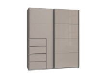 Schwebetürenschrank >BALI< in SAHARAGRAU +...