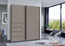 Schwebetürenschrank >BALI< in SAHARAGRAU +...
