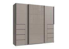 Schwebetürenschrank >BALI< in SAHARAGRAU +...