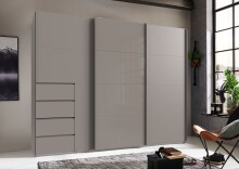 Schwebetürenschrank >BALI< in SAHARAGRAU +...