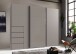 Schwebetürenschrank >BALI< in SAHARAGRAU + GLAS SAHARAGRAU - 270x208x64 (BxHxT)