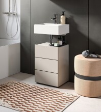 Waschbeckenunterschrank >Vira< in kaschmir -...