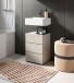 Waschbeckenunterschrank >Vira< in kaschmir - 38x56x34cm (BxHxT)
