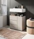 Waschbeckenunterschrank >Vira< in kaschmir - 60x57x34cm (BxHxT)