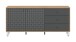 Sideboard >Prisma< in Artisan Oak / Anthrazit matt - 170x76x40cm (BxHxT)