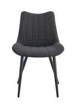Esszimmerstuhl >Lotta< 2er Set in anthrazit, Webstoff - 53x86x59cm (BxHxT)