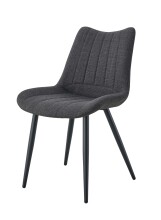 Esszimmerstuhl >Lotta< 2er Set in anthrazit, Webstoff - 53x86x59cm (BxHxT)