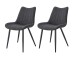 Esszimmerstuhl >Lotta< 2er Set in anthrazit, Webstoff - 53x86x59cm (BxHxT)