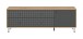 Lowboard >Prisma< in Artisan Oak / Anthrazit matt - 164x56x40cm (BxHxT)
