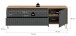 Lowboard >Prisma< in Artisan Oak / Anthrazit matt - 164x56x40cm (BxHxT)