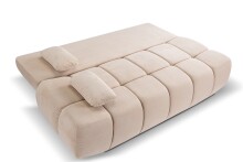 Schlafsofa >Lauder< in beige, Cord - 207x93x105cm (BxHxT)