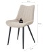 Esszimmerstuhl >Lotta< 2er Set in creme, Webstoff - 53x86x59cm (BxHxT)