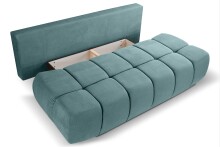 Schlafsofa >Lauder< in mint-blau, Cord - 207x93x105cm (BxHxT)
