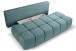 Schlafsofa >Lauder< in mint-blau, Cord - 207x93x105cm (BxHxT)