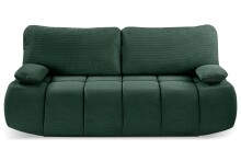 Schlafsofa >Lauder< in smaragdgrün, Cord - 207x93x105cm (BxHxT)