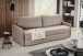 Schlafsofa >Diana< in beige, Strukturstoff - 231x93x108cm (BxHxT)