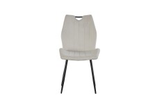 Esszimmerstuhl >Christin< 2er Set in creme, Velouroptik - 52x75x58cm (BxHxT)